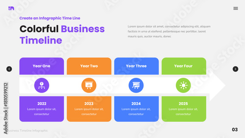 Colorful Business Timeline