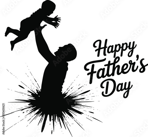 Father, child, silhouette, joy, love, bonding, family, celebration, Father's Day, parenting, happiness, outdoors, lifting, togetherness, emotion, connection, support, male figure, festive, radiant