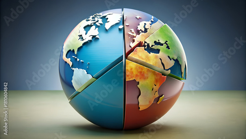 earth globe on white background  geography continent business illustration asia space abstract blue usa green design icon logo