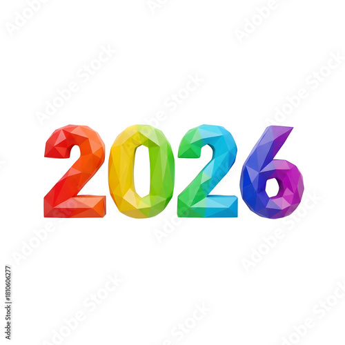 Vibrant and modern 2026 year design on black background