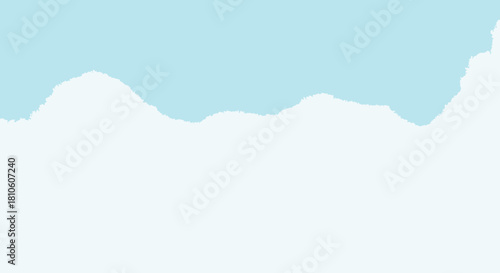 Minimalist Illustration of Light Blue Sky with Fluffy Clouds and