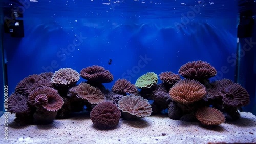 coral reef in the blue sea