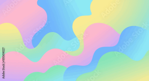 abstract pastel-colored flowing shapes creating a soft and dreamy