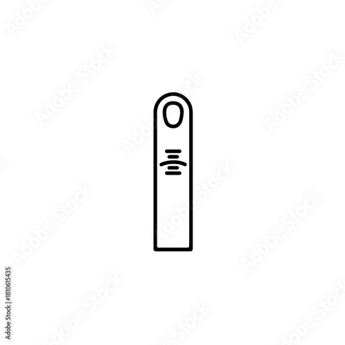 Pregnancy test device simple minimal outline medical fertility check tool illustration for healthcare diagnostic vector art design