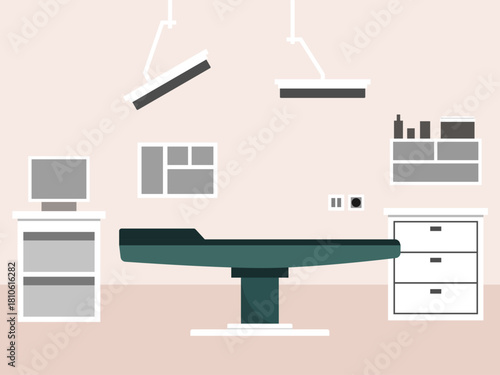 Operation room in hospital. Hospital vector illustration. Flat illustration concept.