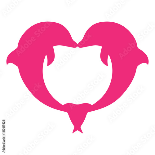 Dolphin Heart Shape