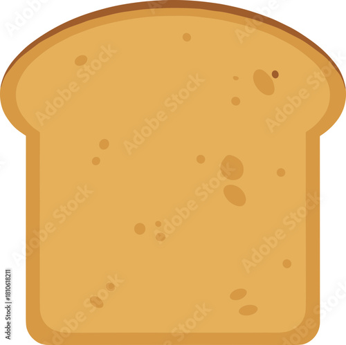 Flat Illustration Bread Slice Toasted Breakfast Food and Culinary Delights