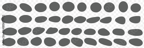 Blob shapes black collection vector design elements isolated. Random blob circles icon set. Isolated on a white background.