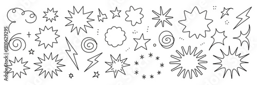 boom smoke and speed lines for energetic comic style illustrations.