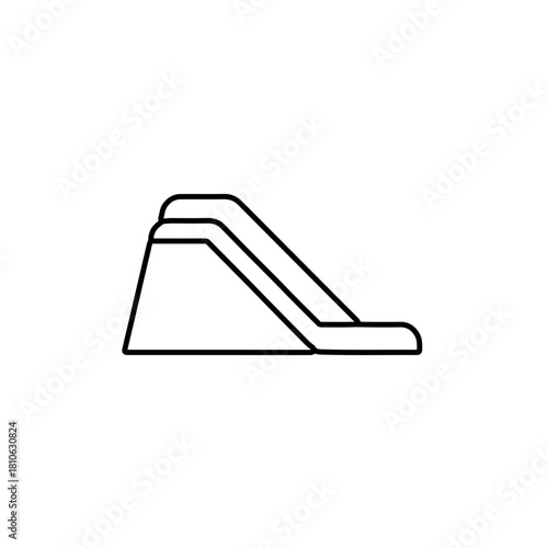 Small toddler slide vector for indoor playroom branding, nursery activity visuals, children development materials and family recreation designs