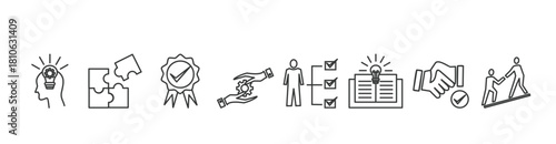 Advice banner icon vector illustration concept with idea, solution, quality, service, competence, knowledge, support, help