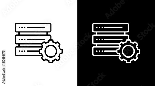 Dhcp White Icon Set Design