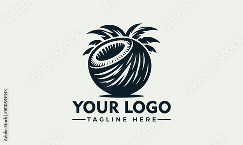 Tropical Coconut Logo Illustration Vector graphic for your business and brand