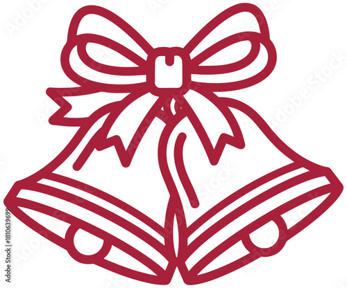 Elegant Christmas bells illustration adds festive charm to your holiday design projects