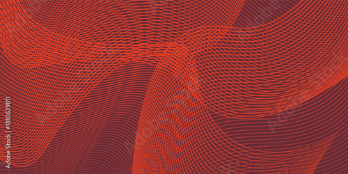 Abstract wave lines red background. Suit for banner, poster, cover, brochure, flyer, website.