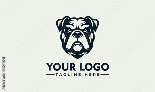 Bulldog head logo vector illustration for business branding and design, eps 4863