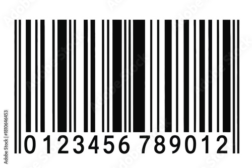 Barcode ean-13 code isolated on a clean white background,