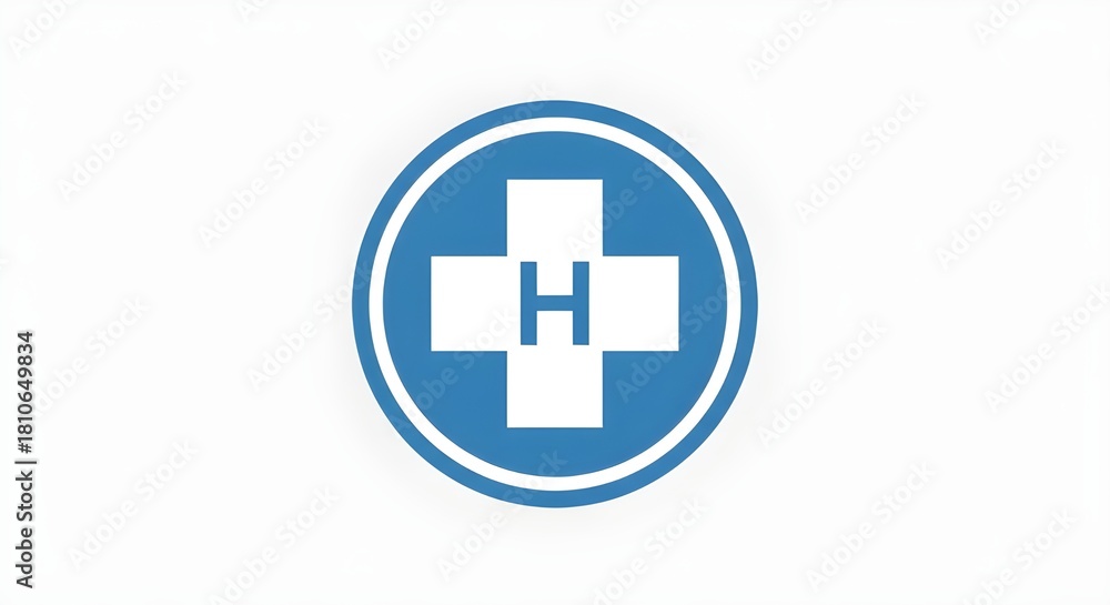 Obraz premium icon sheet hospital illustrations healthy care icon logo