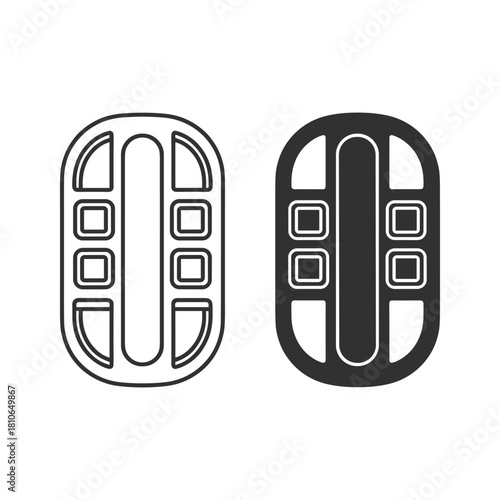 Automatic car gear selector icons for drive, reverse, neutral, park