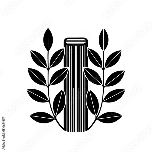 Law book with laurel wreath isolated on is a symbol of justice, knowledge, and victory in legal and academic contexts