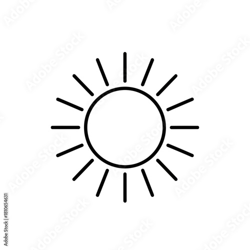 Sun with rays isolated on is a universal symbol of warmth, energy, and life, representing positivity and enlightenment