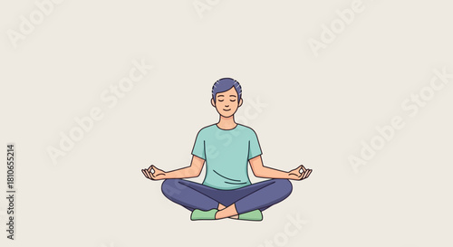 Person Meditating in Lotus Pose for Zen and Mindfulness Practices