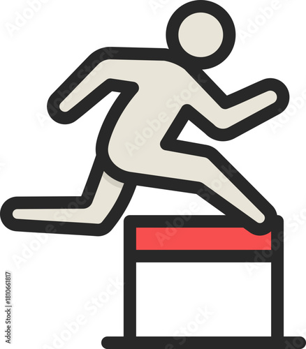 Hurdle Filled Line Icon