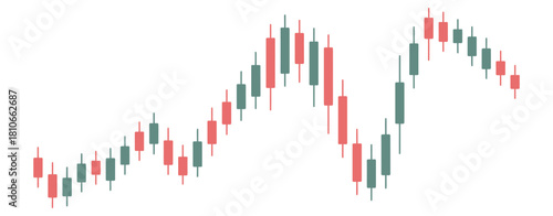 Economic recession impact illustrated through declining stock chart, candlestick trading patterns, cryptocurrency movement and forex analysis suitable for financial reports and market strategy designs