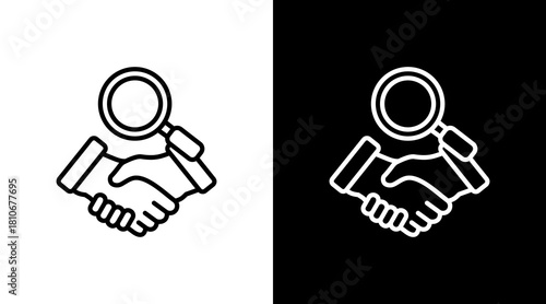 Business Ethics White Icon Set Design
