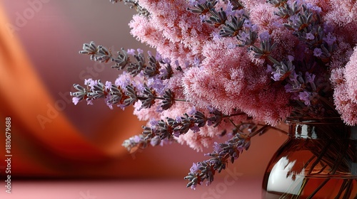 Real close up macro photo of lavender on a plain background, captured in high quality with sharp detail and natural vibrant colors.