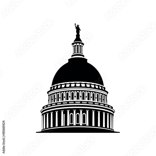 United States Capitol Building Silhouette.