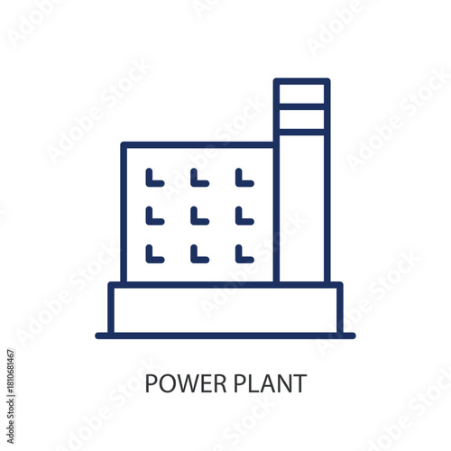 Power plant thin line icons. Original vector illustration.