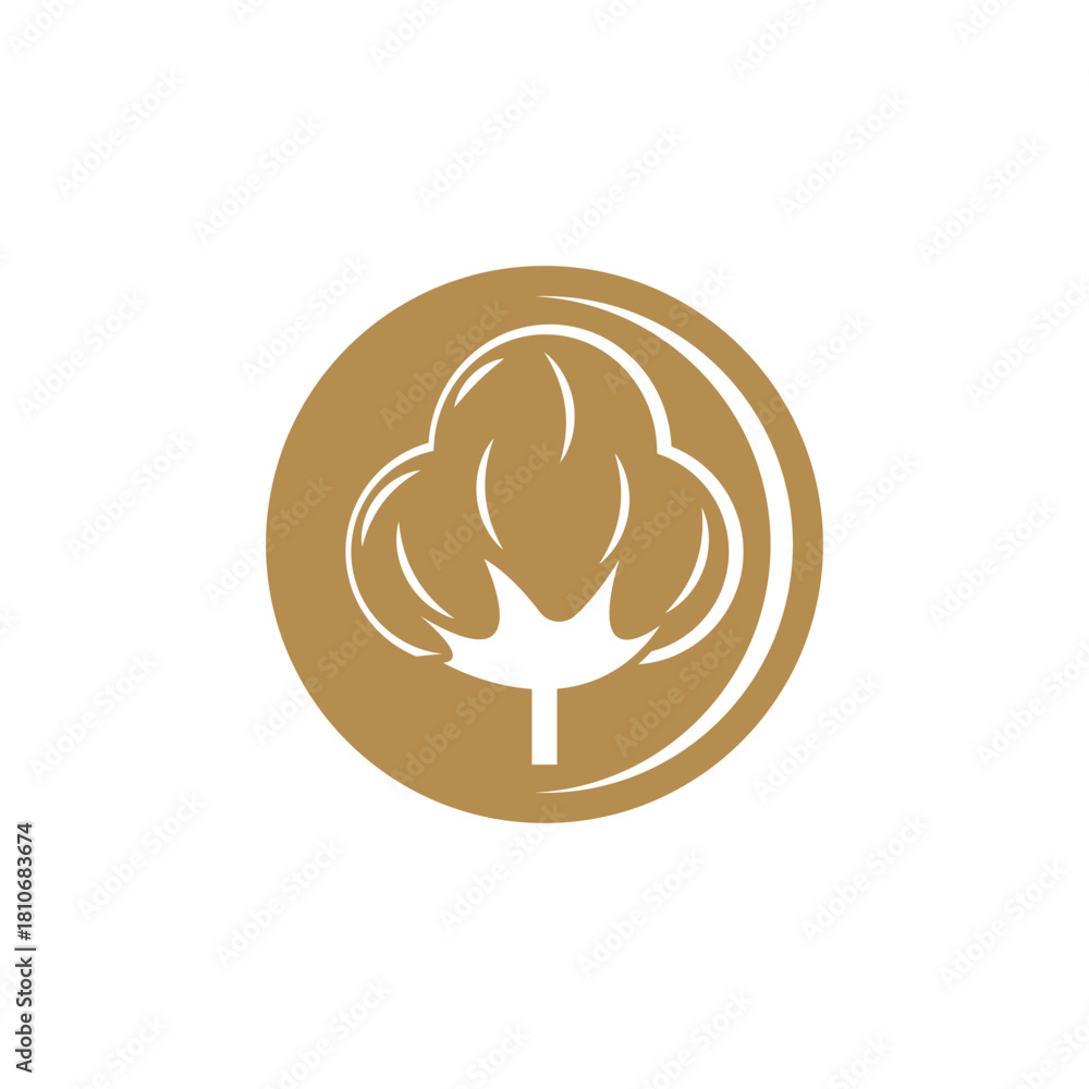 Obraz premium Cotton logo vector template symbol design