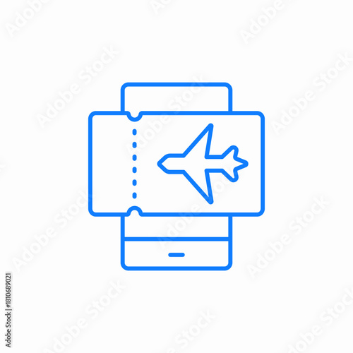 airplane ticket icon sign vector