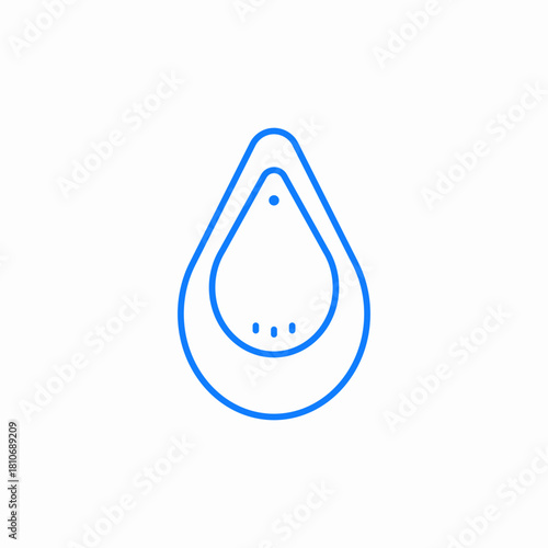 avocado fruit icon sign vector