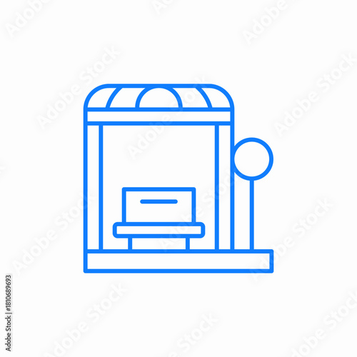 bus stop icon sign vector