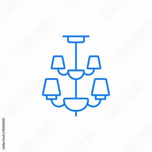 chandeliler ceiling icon sign vector