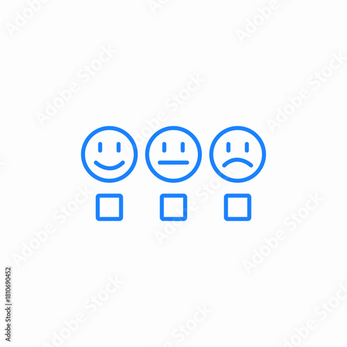 happy sad unhappy emoji icon sign vector