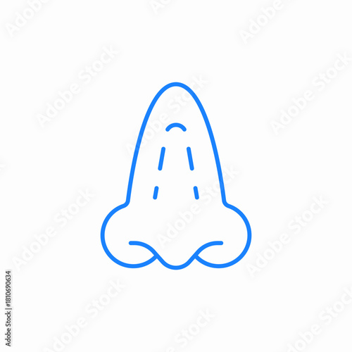 human nose icon sign vector