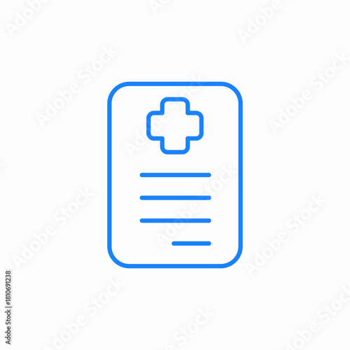 medical report icon sign vector