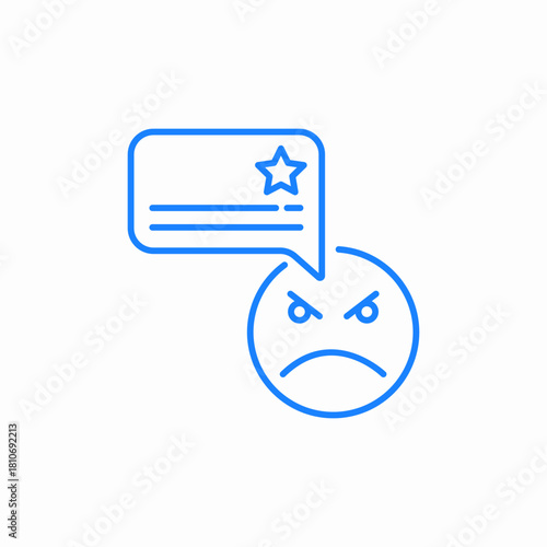 negative review or comment icon sign vector
