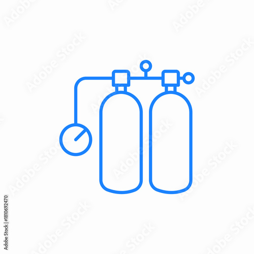 oxygen tank icon sign vector