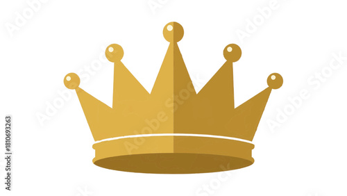 Vector illustration of golden royal crown symbol of monarchy power and sovereignty isolated on transparent background 