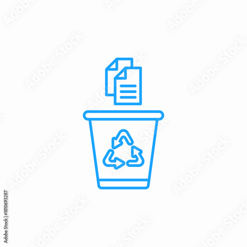 recycled paper icon sign vector