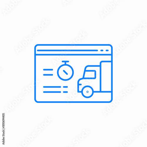 shipping tracking icon sign vector
