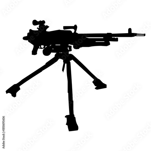 Heavy Machine Gun Silhouette