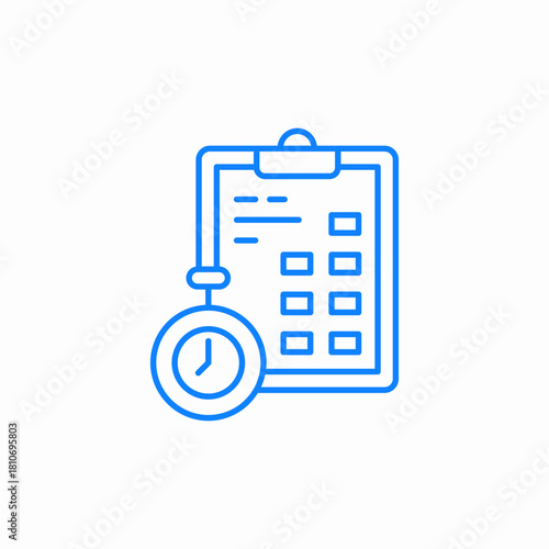 task timing icon sign vector