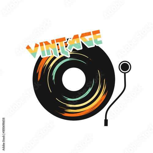 Vintage Vinyl Design Perfect for Print, Apparel, etc