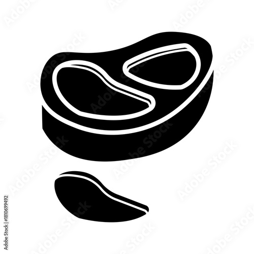 meat icon, cut meat, vector icon
