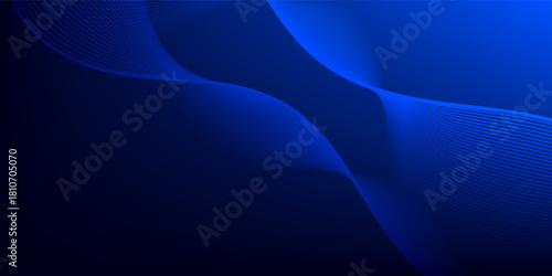 Abstract Technology blue curve. Modern tech banner. corporate business concept. hi-tech abstract background. absract gradient blue background.